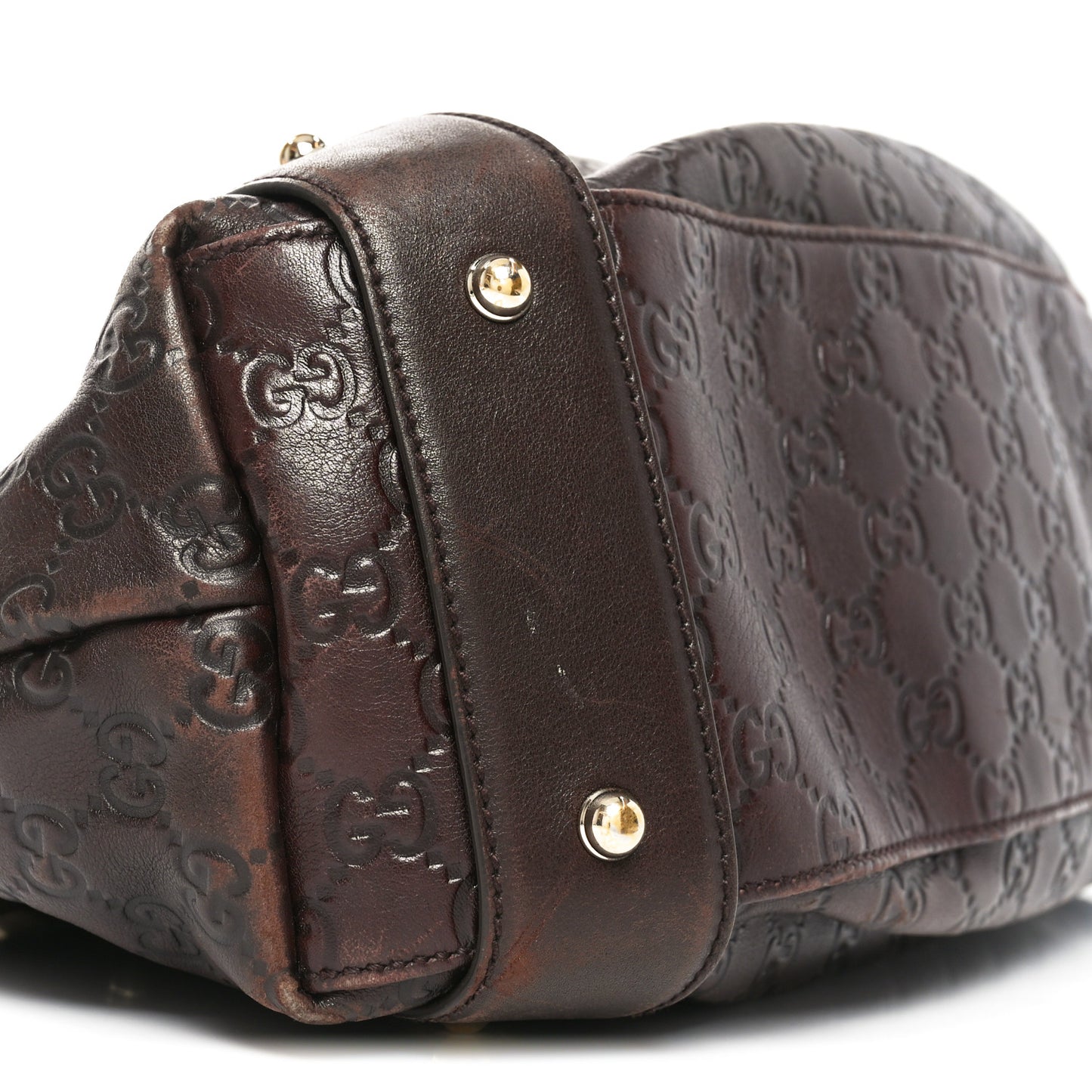 Guccissima Medium Pelham Shoulder Bag Dark Brown