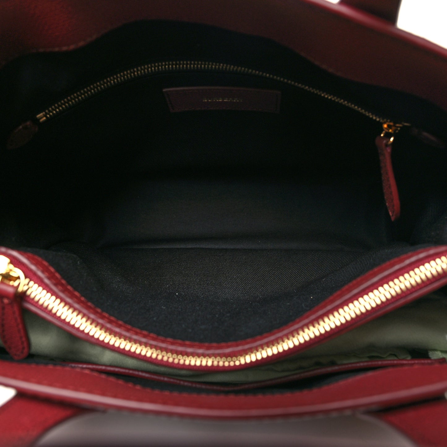 Grainy Calfskin House Check Medium Banner Tote Crimson