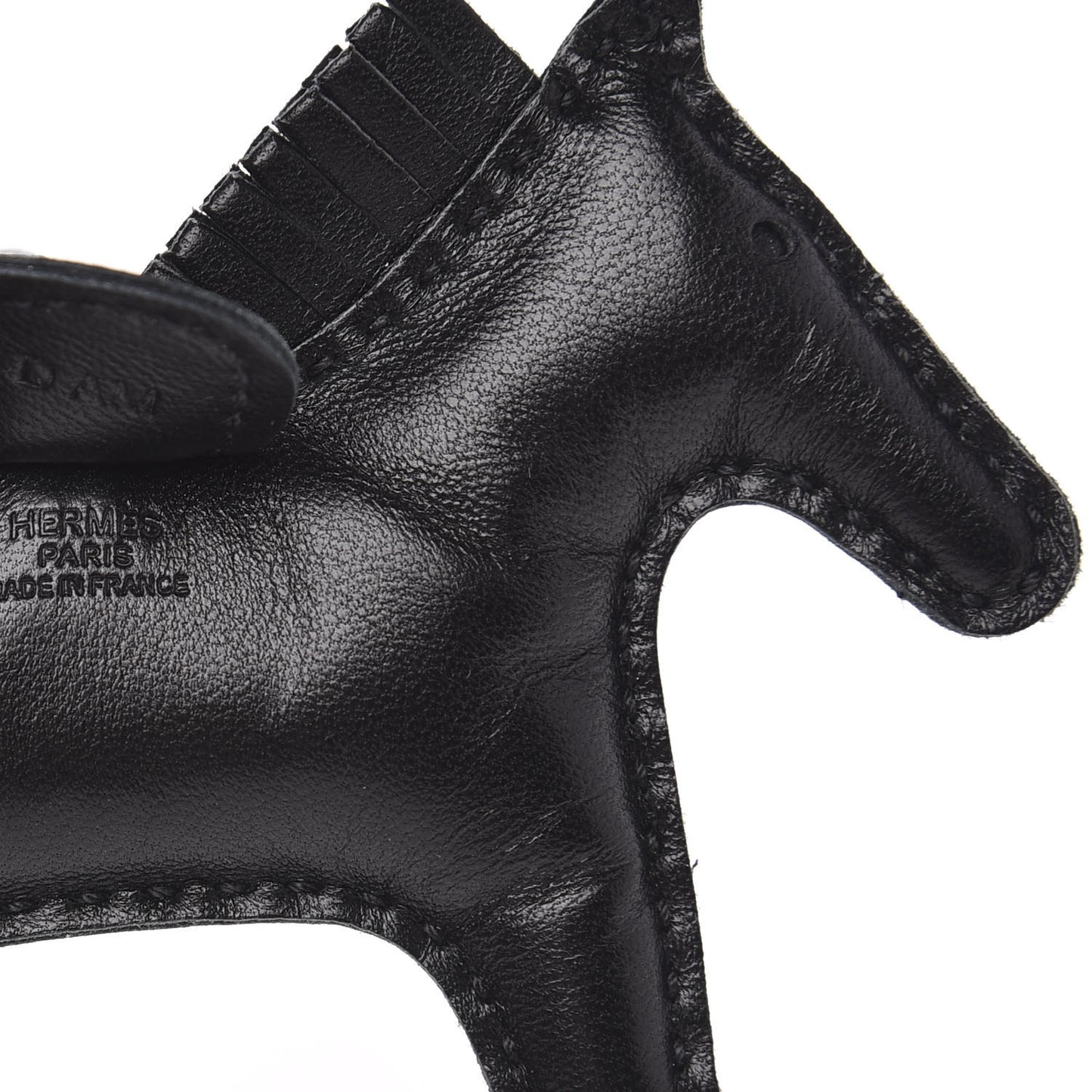 Milo Lambskin Grigri Rodeo Horse Bag Charm PM So Black