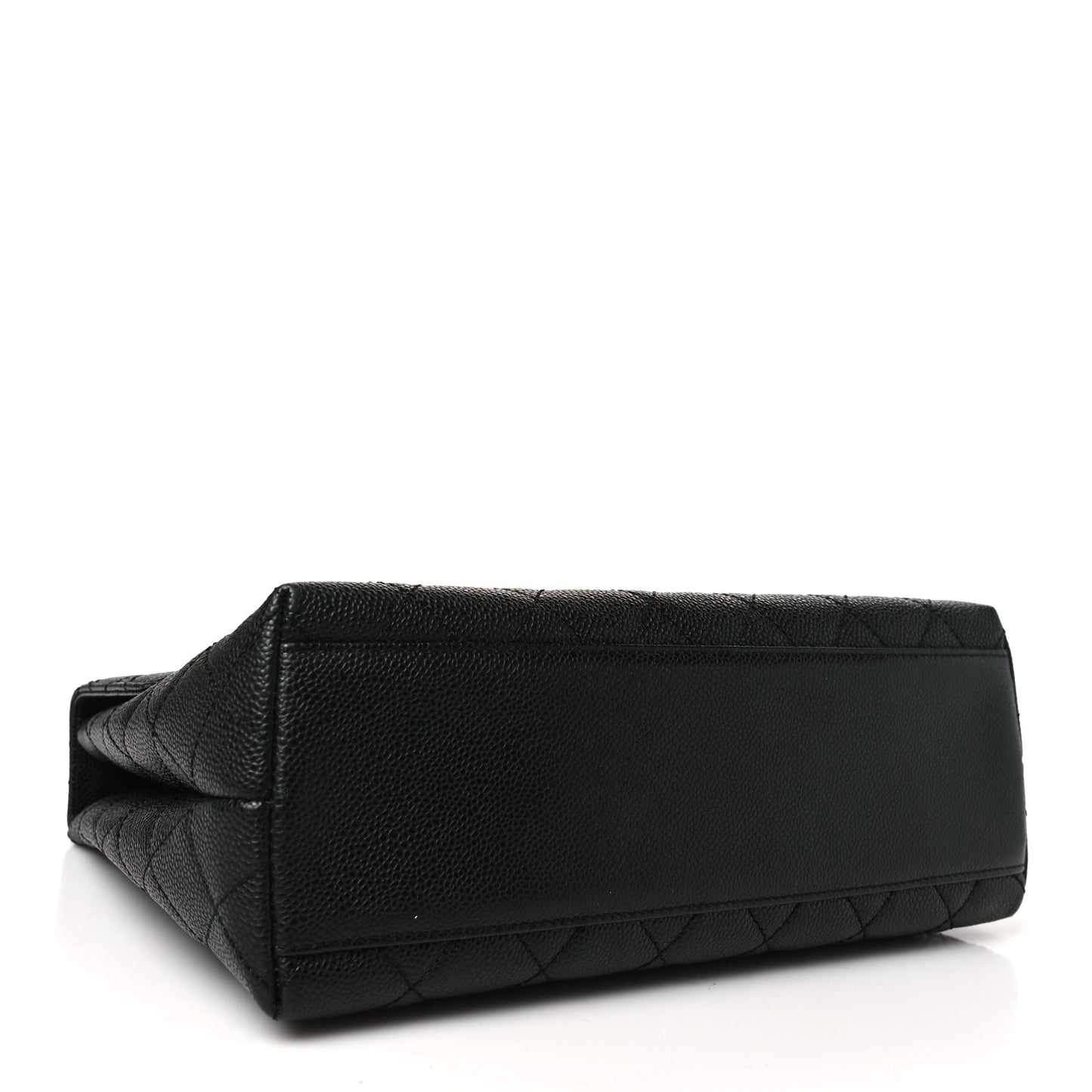 Caviar Quilted Jumbo Kelly Flap Black