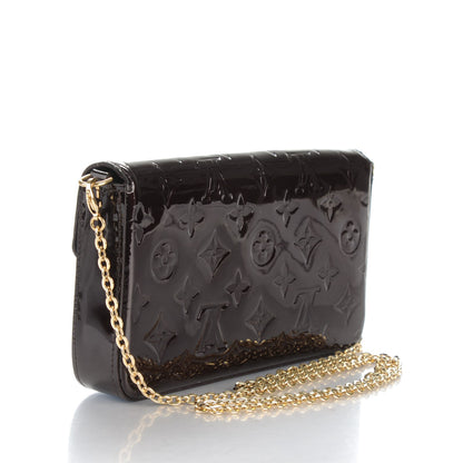 Louis Vuitton Vernis Pochette Felicie Chain Wallet Amarante 3 of 9