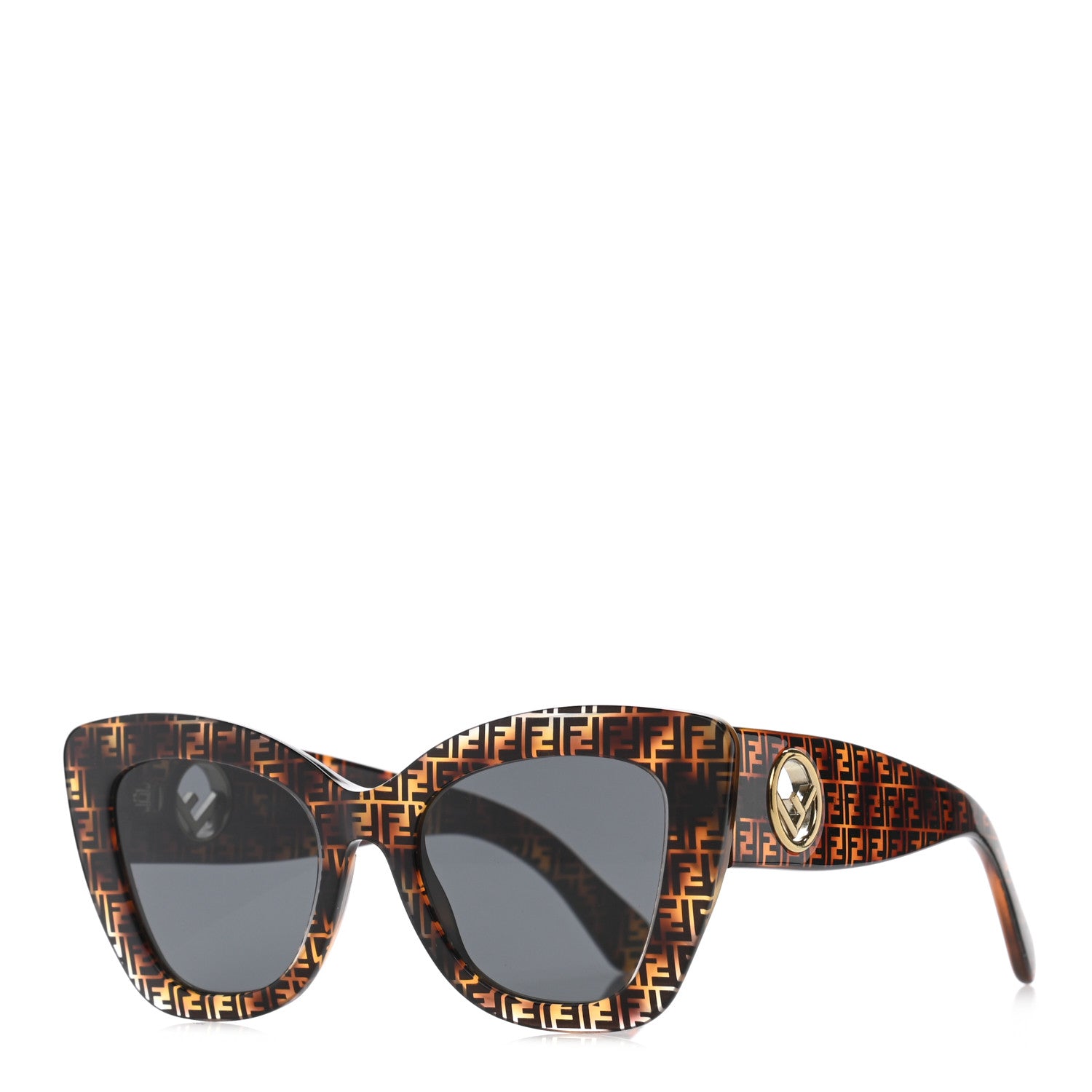 Fendi Acetate F is Fendi FF 51mm Cat Eye Sunglasses 0327/S Tortoise Camouflage 1 of 7