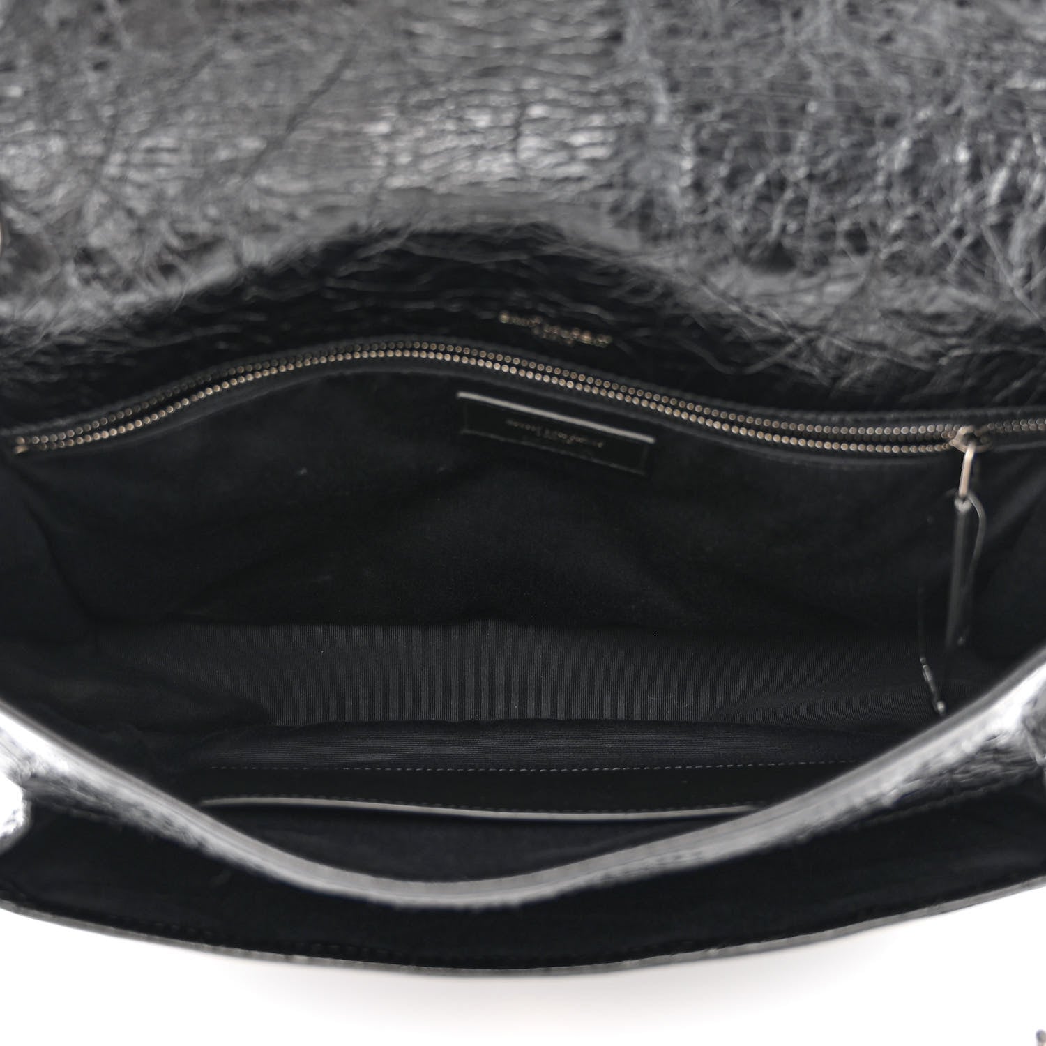 Saint Laurent Crinkled Calfskin Matelasse Monogram Large Niki Chain Satchel Black 5 of 10