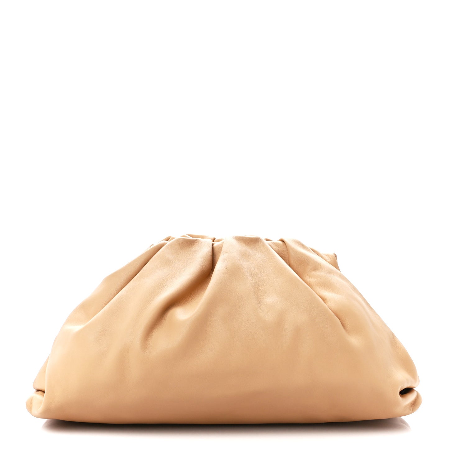 Smooth Butter Calf The Pouch Oversized Clutch Almond