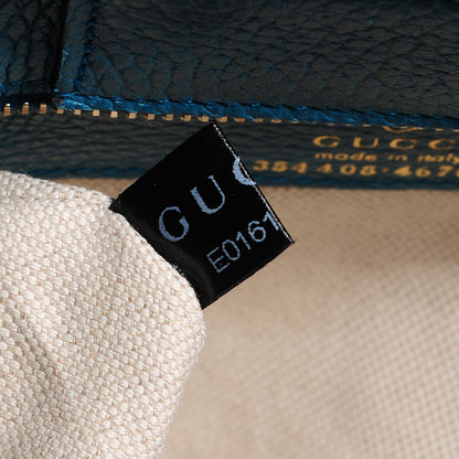 Gucci Dollar Calfskin Small Swing Tote Classic Marine Deep Cobalt 7 of 8