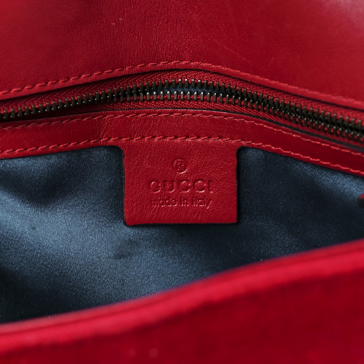 Gucci Velvet Matelasse Small GG Marmont Shoulder Bag Hibiscus Red 6 of 15