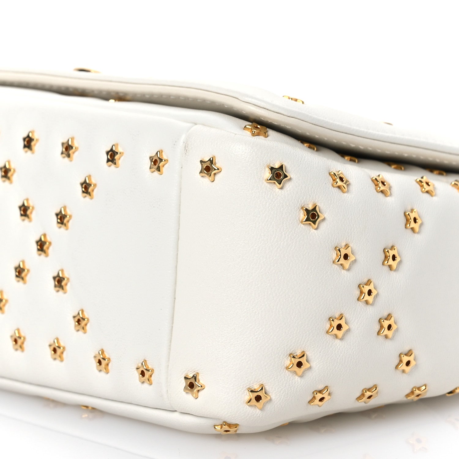 Christian Dior Calfskin Star Motif Macrocannage Caro Bag Latte 12 of 13