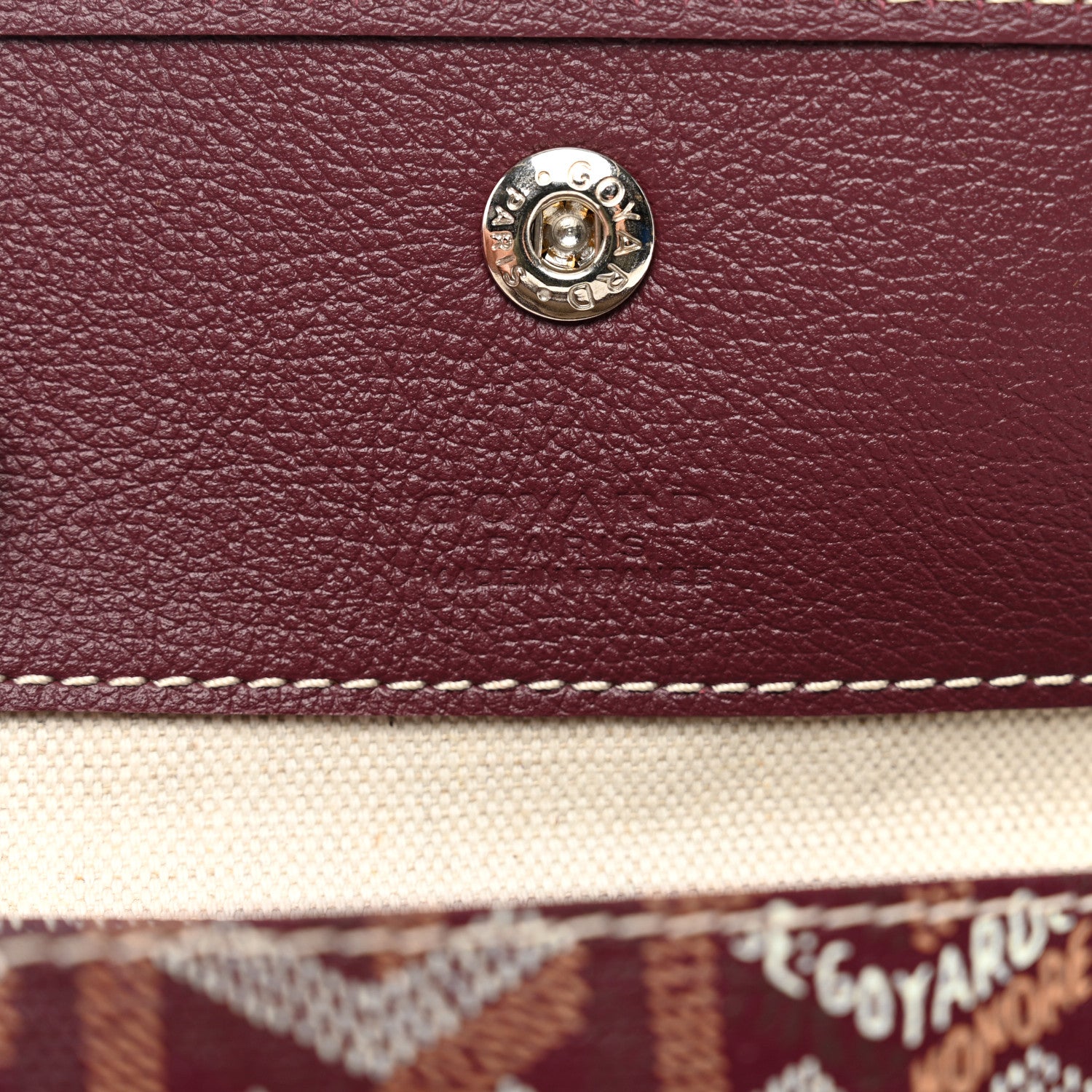 Goyard Goyardine Pouch Burgundy 6 of 6