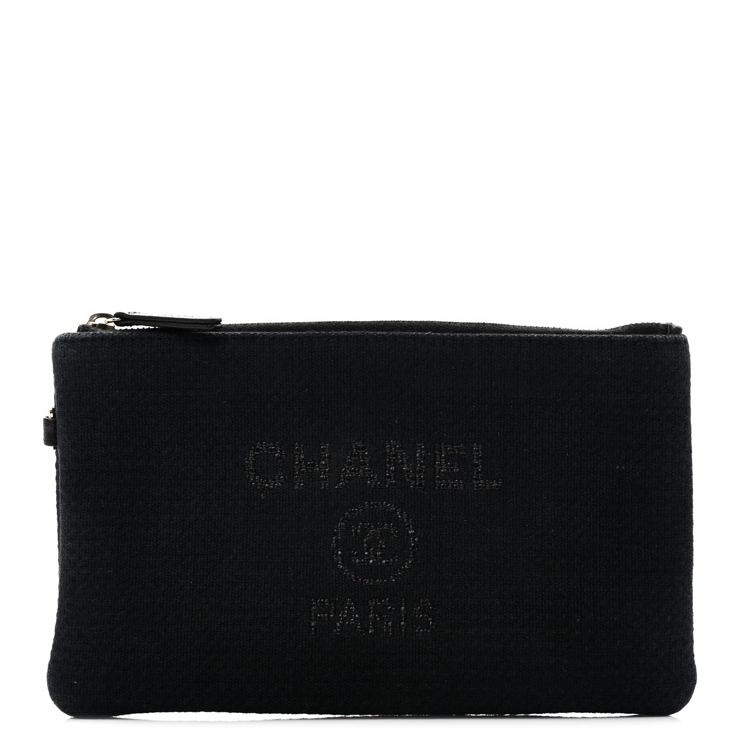 Mixed Fibers Small Deauville Pouch Black
