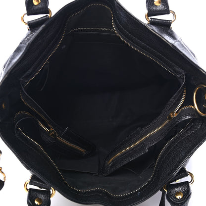 Balenciaga Chevre Gold Metallic Edge Hardware Velo Black 4 of 6