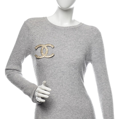 Chanel CC Large Brooch Gold 2 of 3