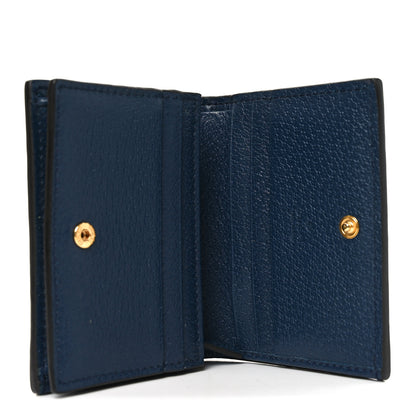 Gucci Textured Calfskin Web Ophidia Card Case Blue Agata 5 of 8