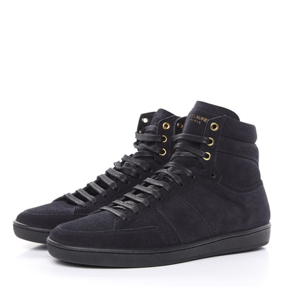 Saint Laurent Suede Soho Mens Court Classic SL/10H High Top Sneakers 41 Midnight Blue 3 of 8