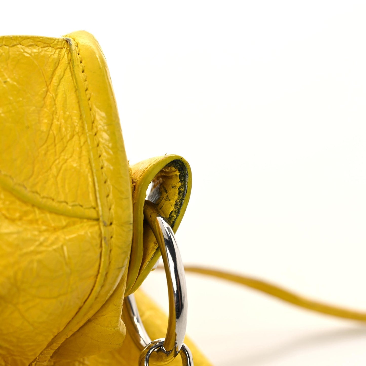 Agneau Classic Silver Hardware City S Jaune Soleil