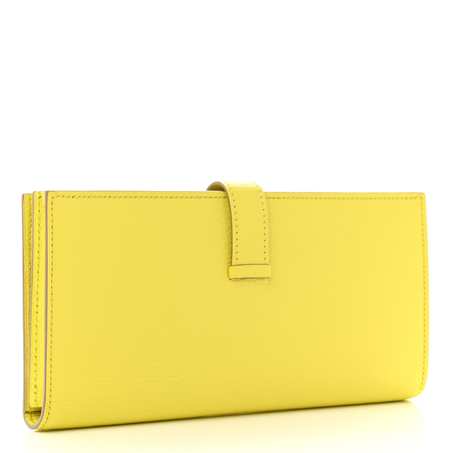 Hermes Chevre Mysore Bearn Gusset Wallet Soufre 2 of 6