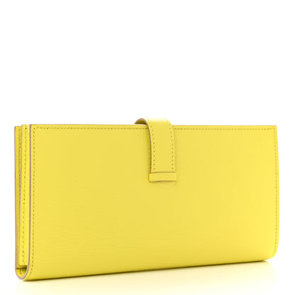 Hermes Chevre Mysore Bearn Gusset Wallet Soufre 2 of 6