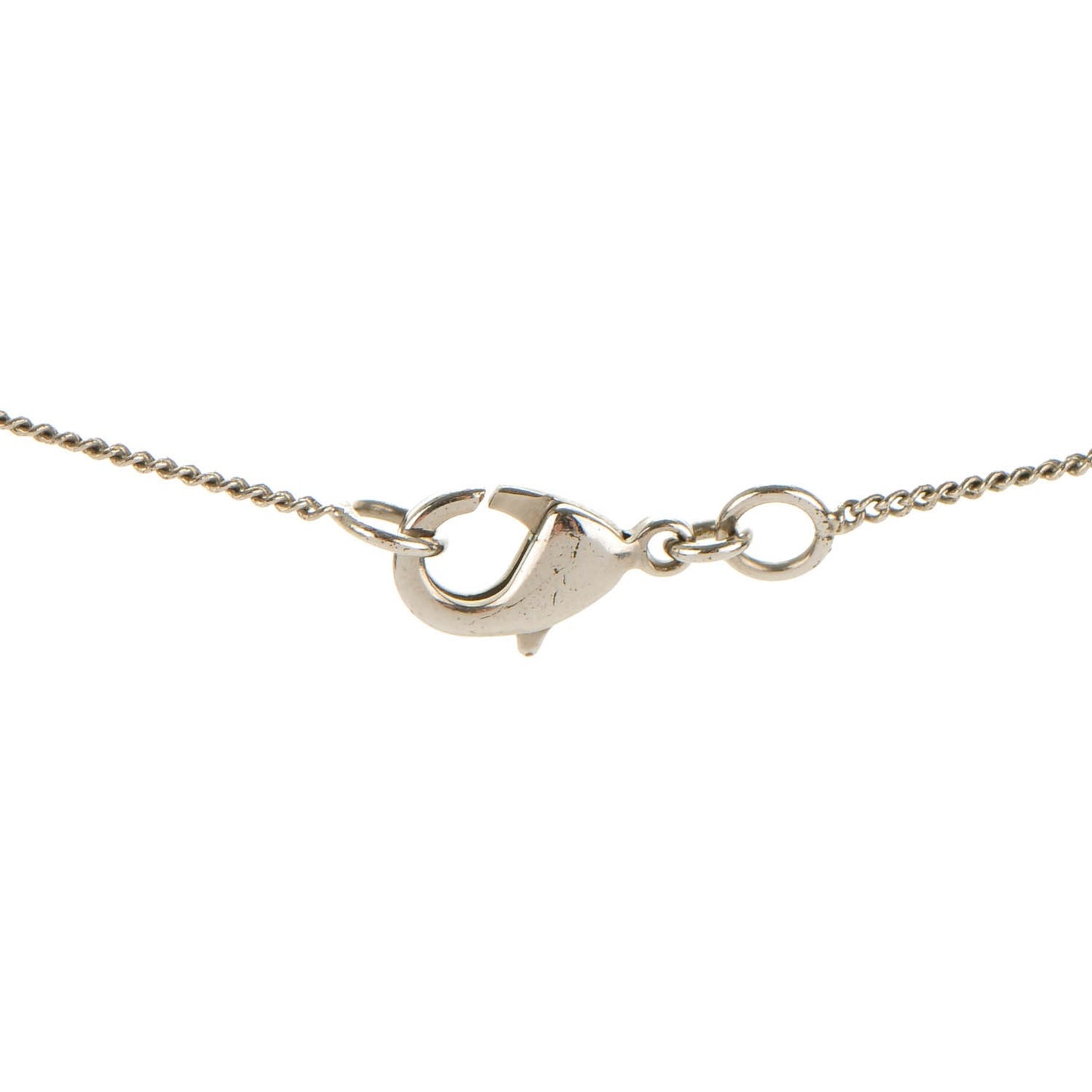 Baguette Crystal CC Necklace Silver