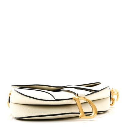 Christian Dior Grained Calfskin Saddle Bag With Strap Latte 4 of 10
