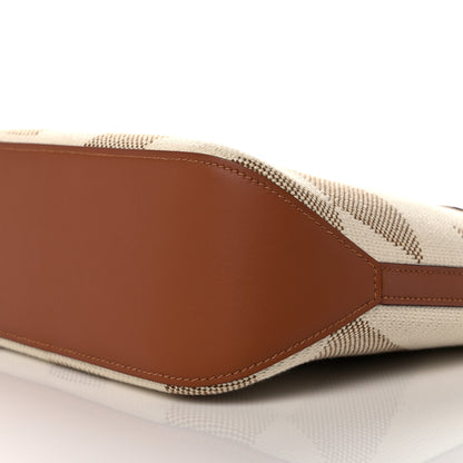 Hermes Swift Toile H Cabas H En Biais 27 Ecru Naturel Gold 9 of 10