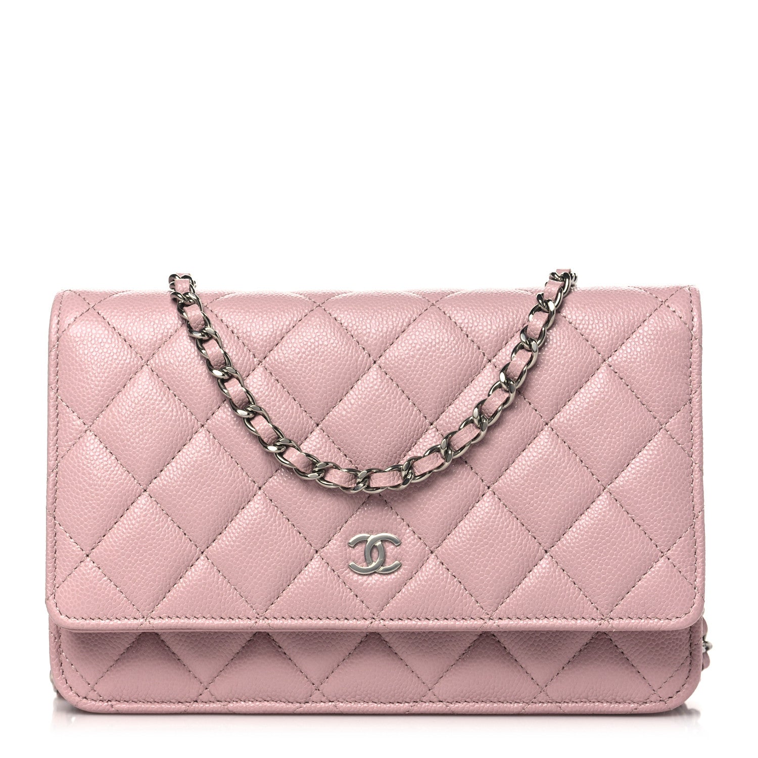 Chanel Caviar Quilted Wallet on Chain WOC Light Pink 1 of 11