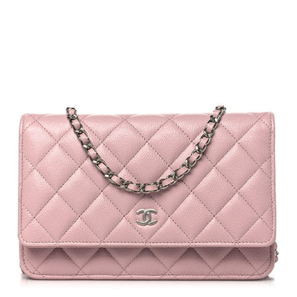 Chanel Caviar Quilted Wallet on Chain WOC Light Pink 1 of 11