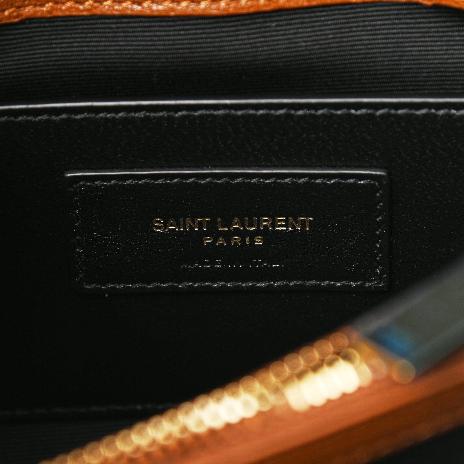 Saint Laurent Calfskin Matelasse Chevron Monogram Medium College Bag Brick 6 of 10