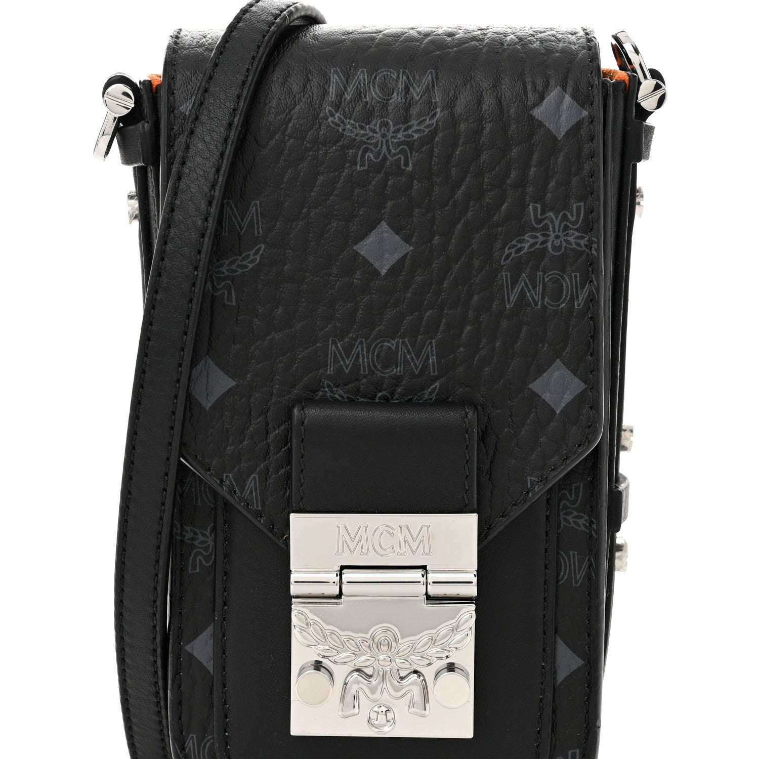 MCM Visetos Mini Patricia Crossbody Pouch Black 7 of 9