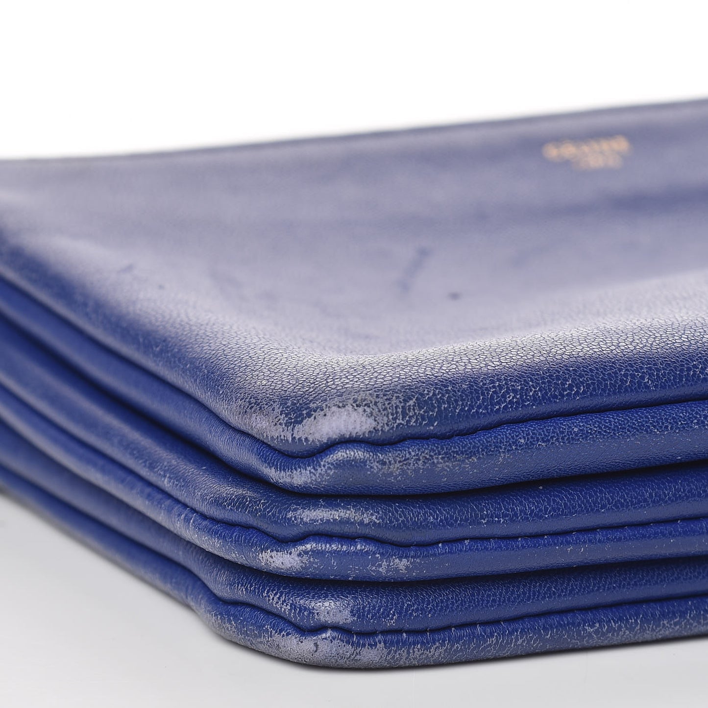 Lambskin Small Trio Crossbody Bag Violet Blue