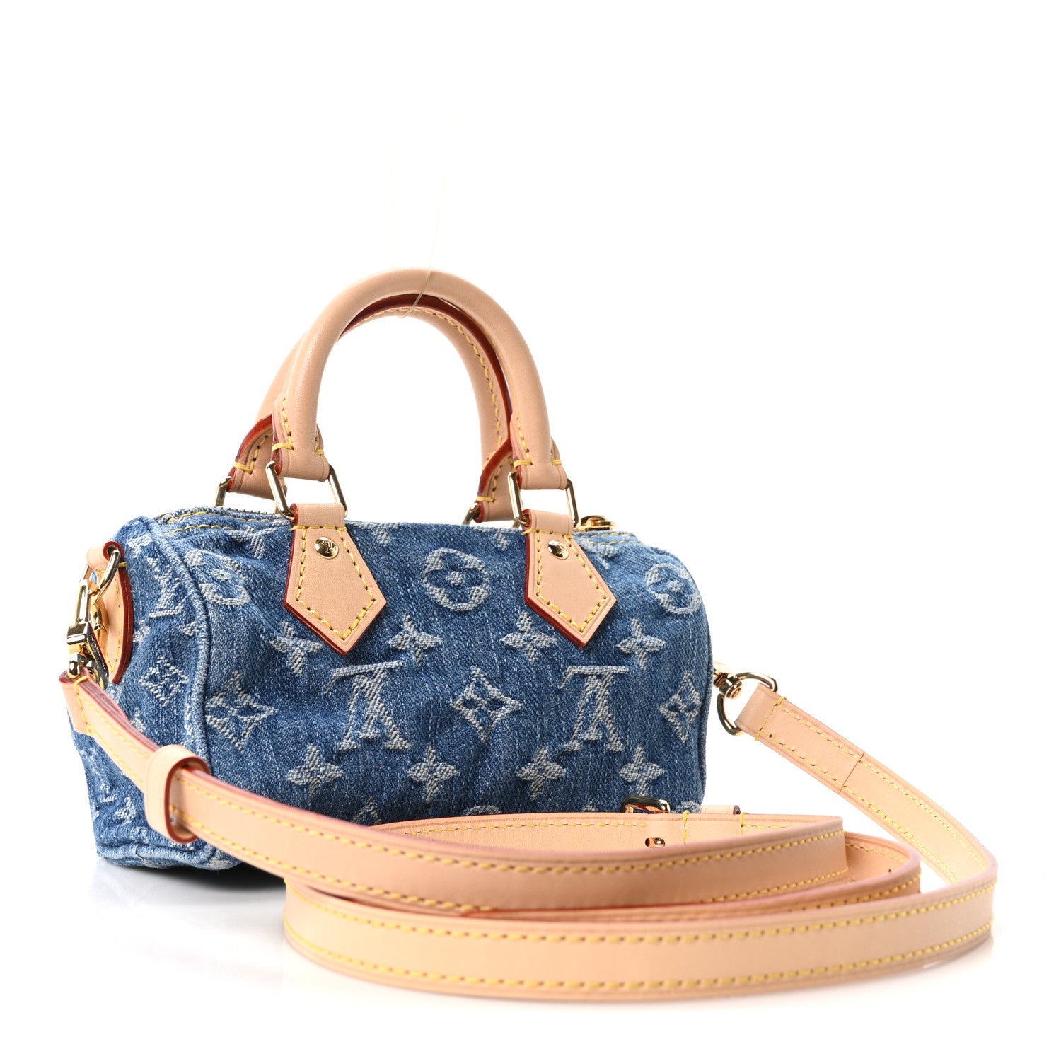 Louis Vuitton Monogram Denim Nano Speedy Blue 3 of 9