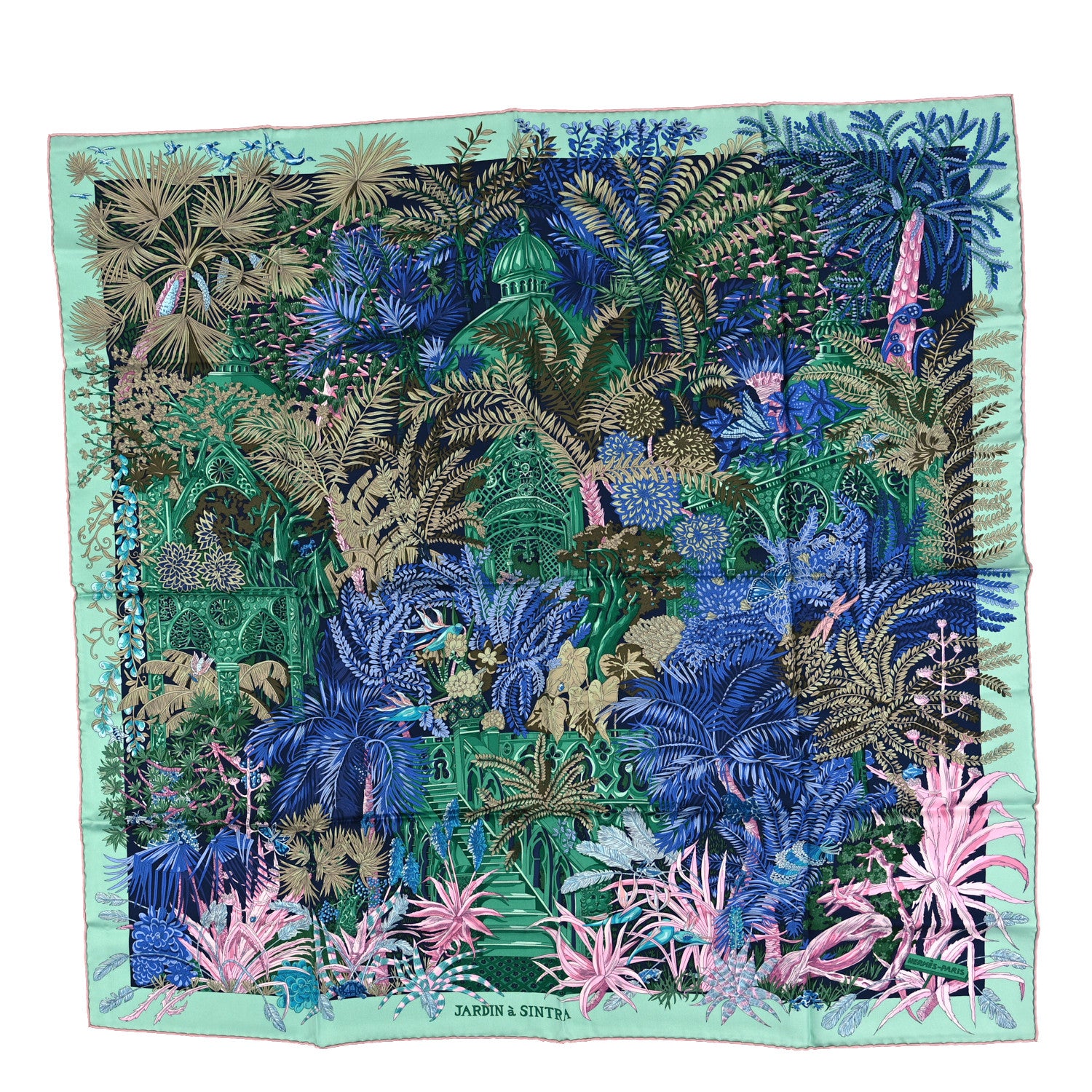 Hermes Silk Jardin A Sintra Scarf 90 1 of 3