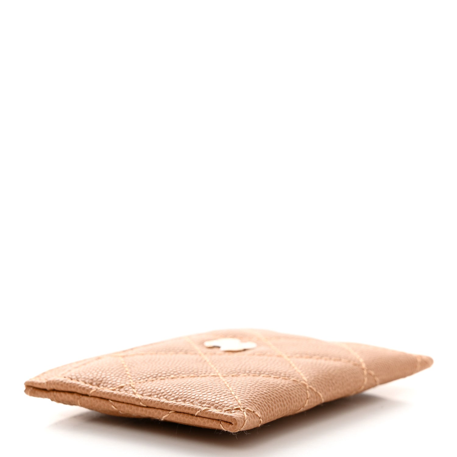 Chanel Caviar Quilted Card Holder Dark Beige 4 of 9