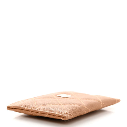 Chanel Caviar Quilted Card Holder Dark Beige 4 of 9