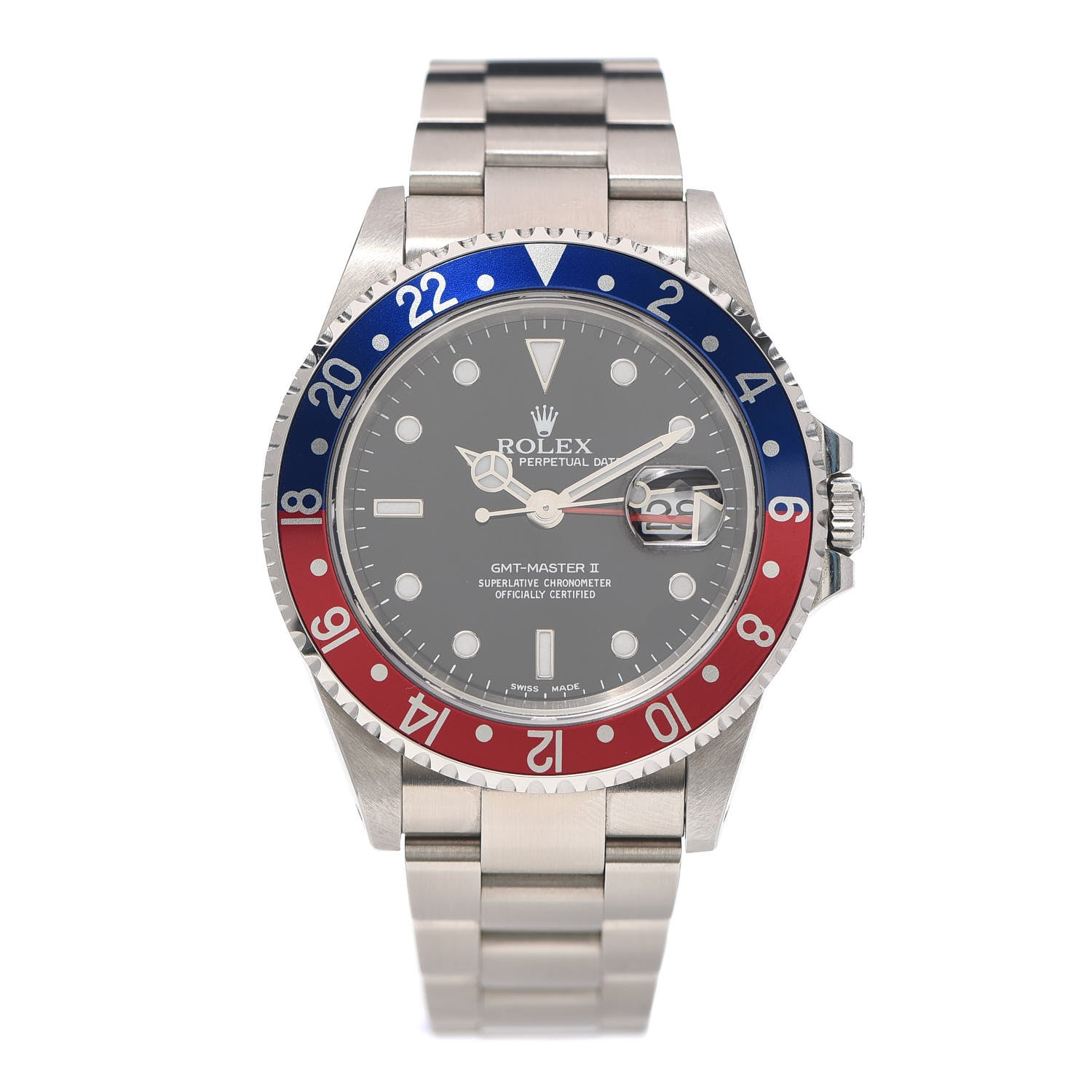 Rolex Stainless Steel 40mm Oyster Perpetual Date GMT Master Ⅱ Pepsi Watch 16710 1 of 6