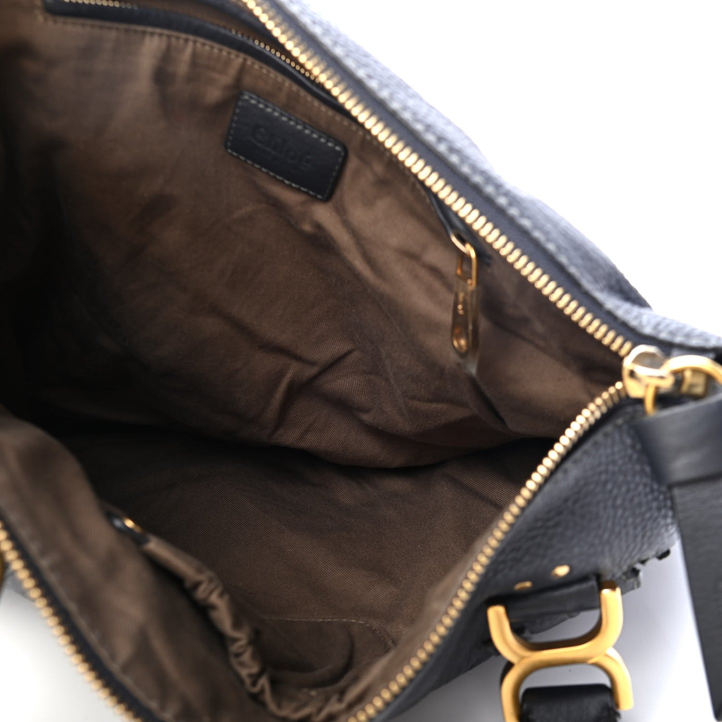 Calfskin Large Marcie Satchel Royal Navy