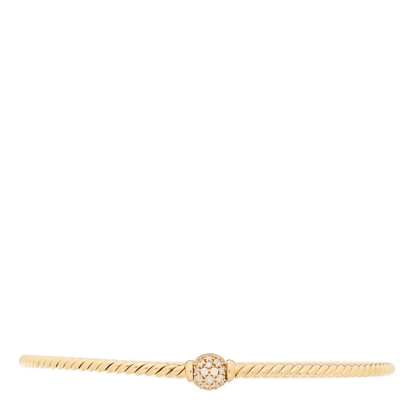 18K Yellow Gold Diamond 2.6mm Solari Center Station Bracelet