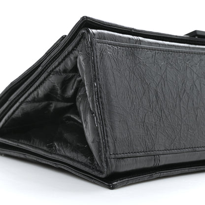 Balenciaga Crushed Calfskin Quilted Matte Black Hardware Medium Crush Chain Bag Black 8 of 9