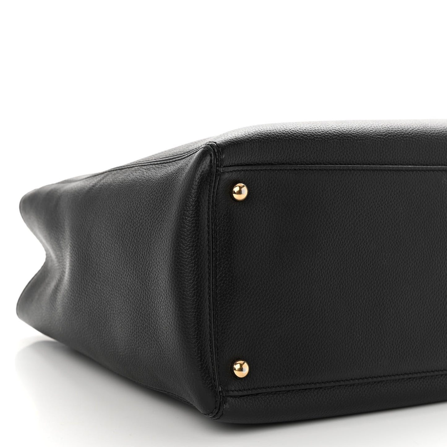 Calfskin Cerf Executive Shopper Tote Black