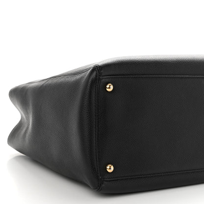 Chanel Calfskin Cerf Executive Shopper Tote Black 9 of 10