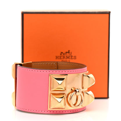 Hermes Swift Collier de Chien CDC Bracelet T2 Rose Azalee 7 of 7