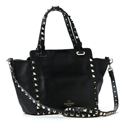 Valentino Garavani Vitello Mini Rockstud Tote Black 2 of 4
