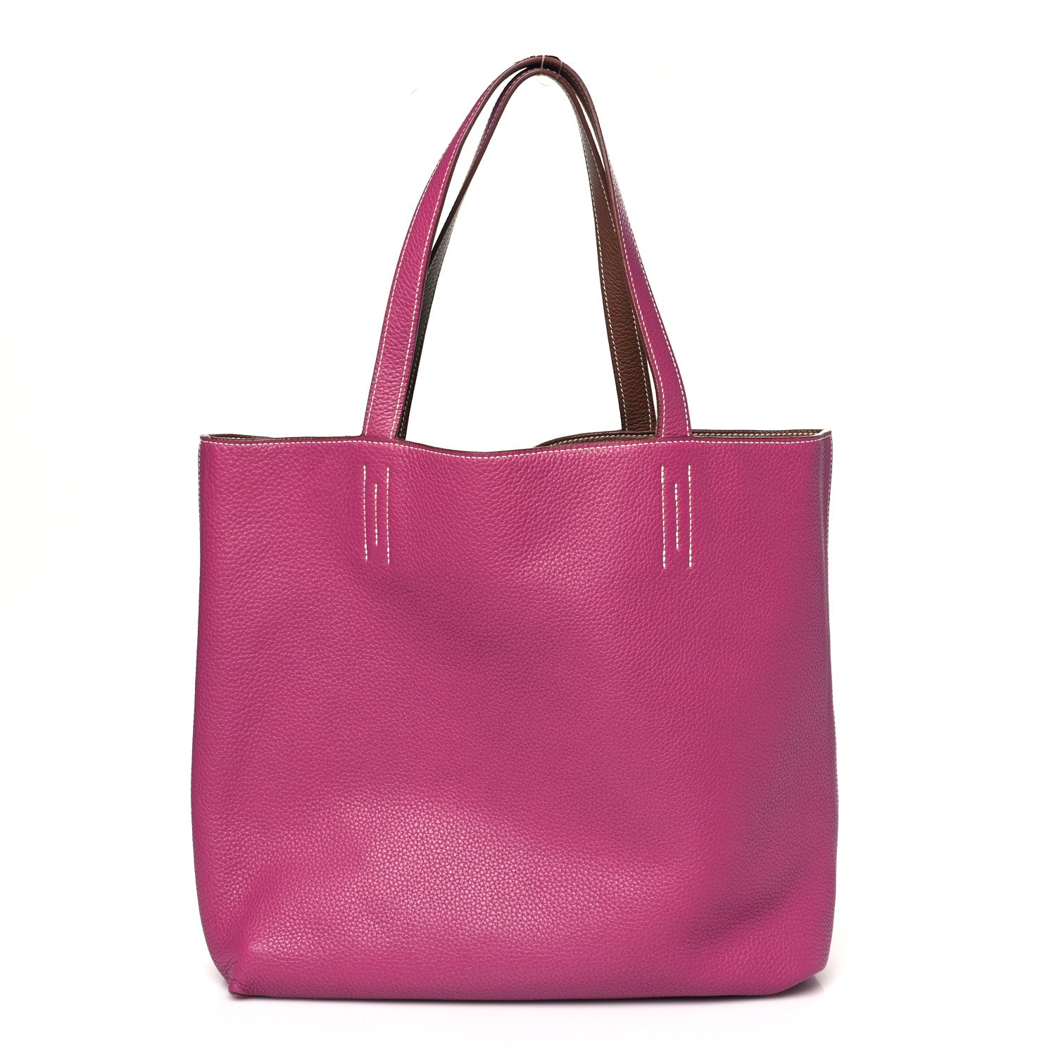 Hermes Taurillon Clemence Double Sens 36 Reversible Tote Marron Tosca 1 of 15