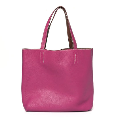 Hermes Taurillon Clemence Double Sens 36 Reversible Tote Marron Tosca 1 of 15