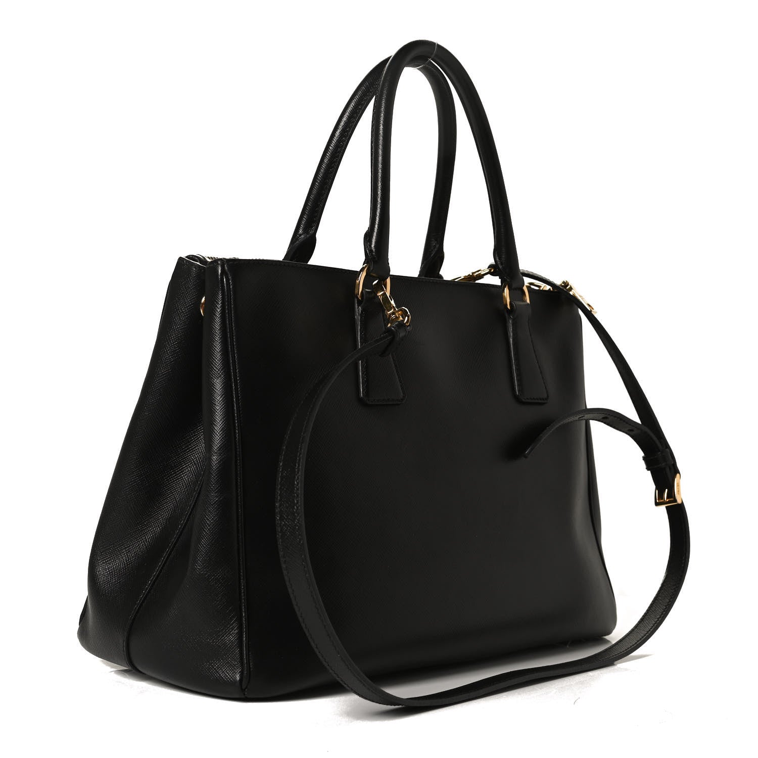 Prada Saffiano Large Galleria Double Zip Tote Black 3 of 12