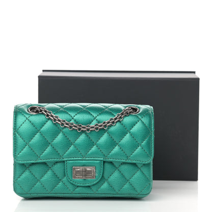 Chanel Metallic Sheepskin Quilted 2.55 Reissue Mini Flap Green 11 of 11