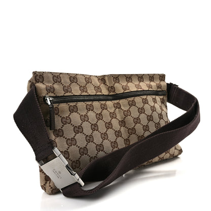 Gucci GG Monogram Double Pocket Belt Bag Dark Brown 3 of 9