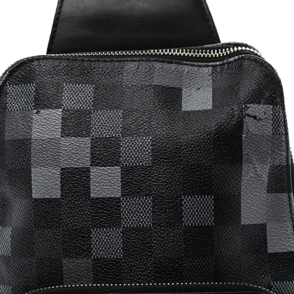 Louis Vuitton Damier Graphite Pixel Avenue Sling Backpack Gris 13 of 27