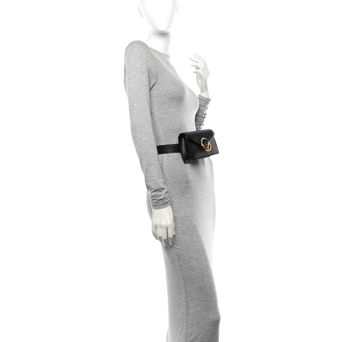 Vitello Liberty Lucido F is Fendi Envelope Belt Bag Black