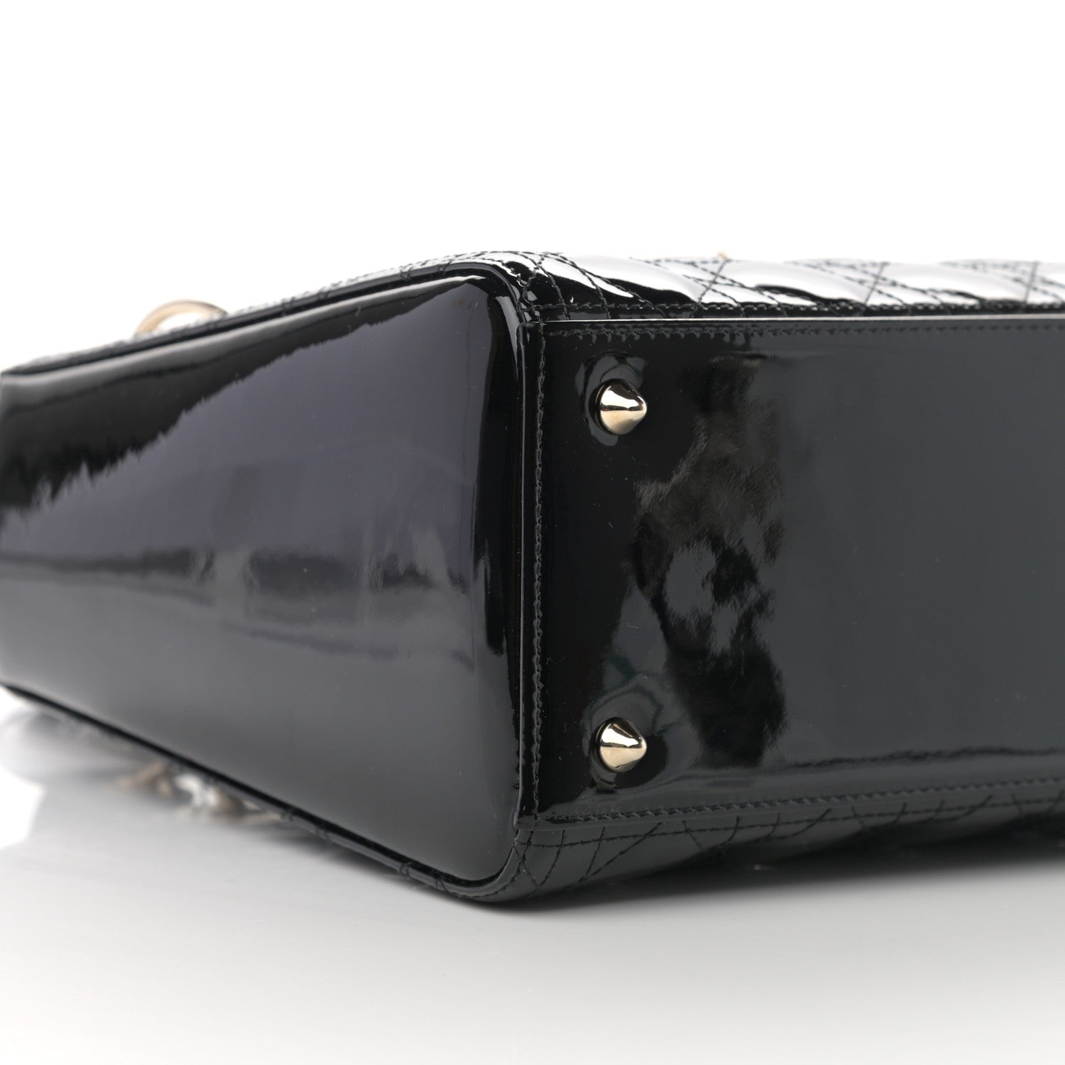 Christian Dior Patent Cannage Medium Lady Dior Black 8 of 10