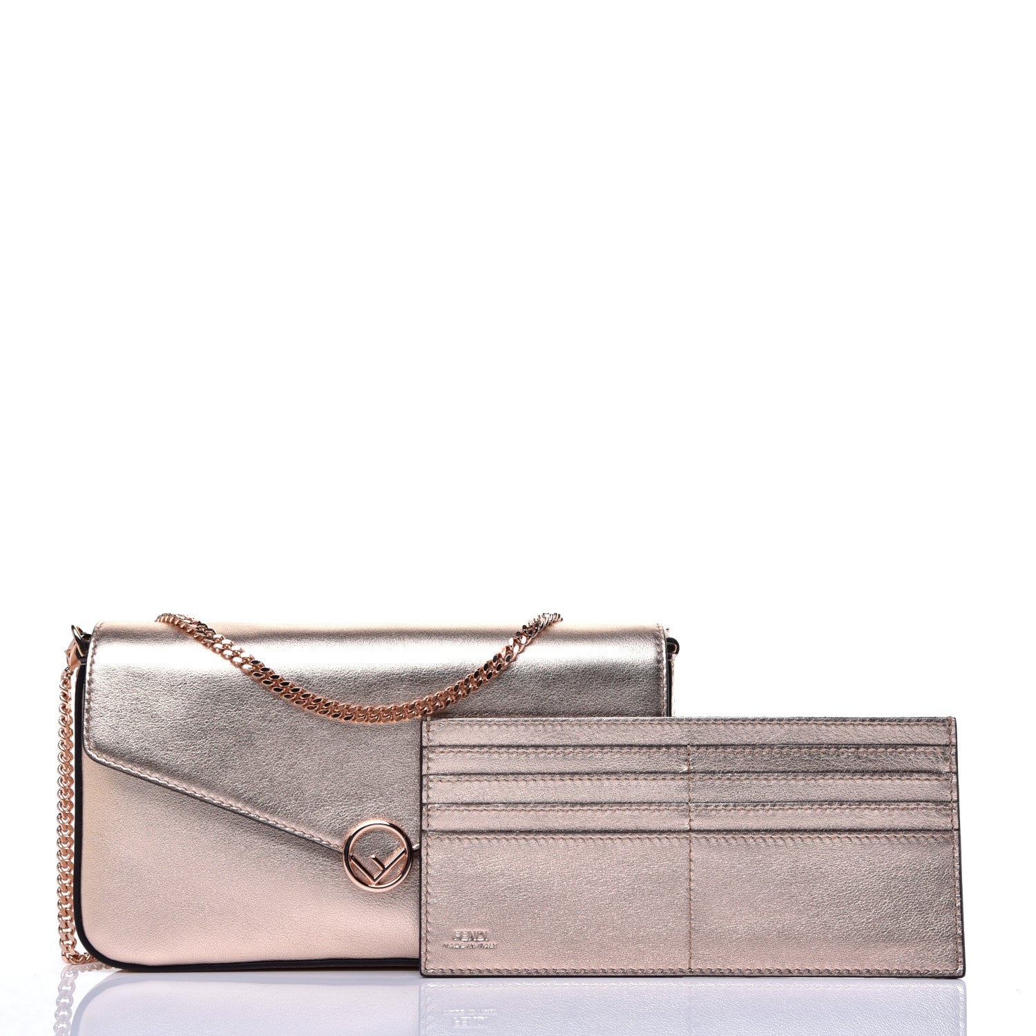Fendi Vitello Laminato F is Fendi Envelope Wallet on Chain Rame 10 of 11