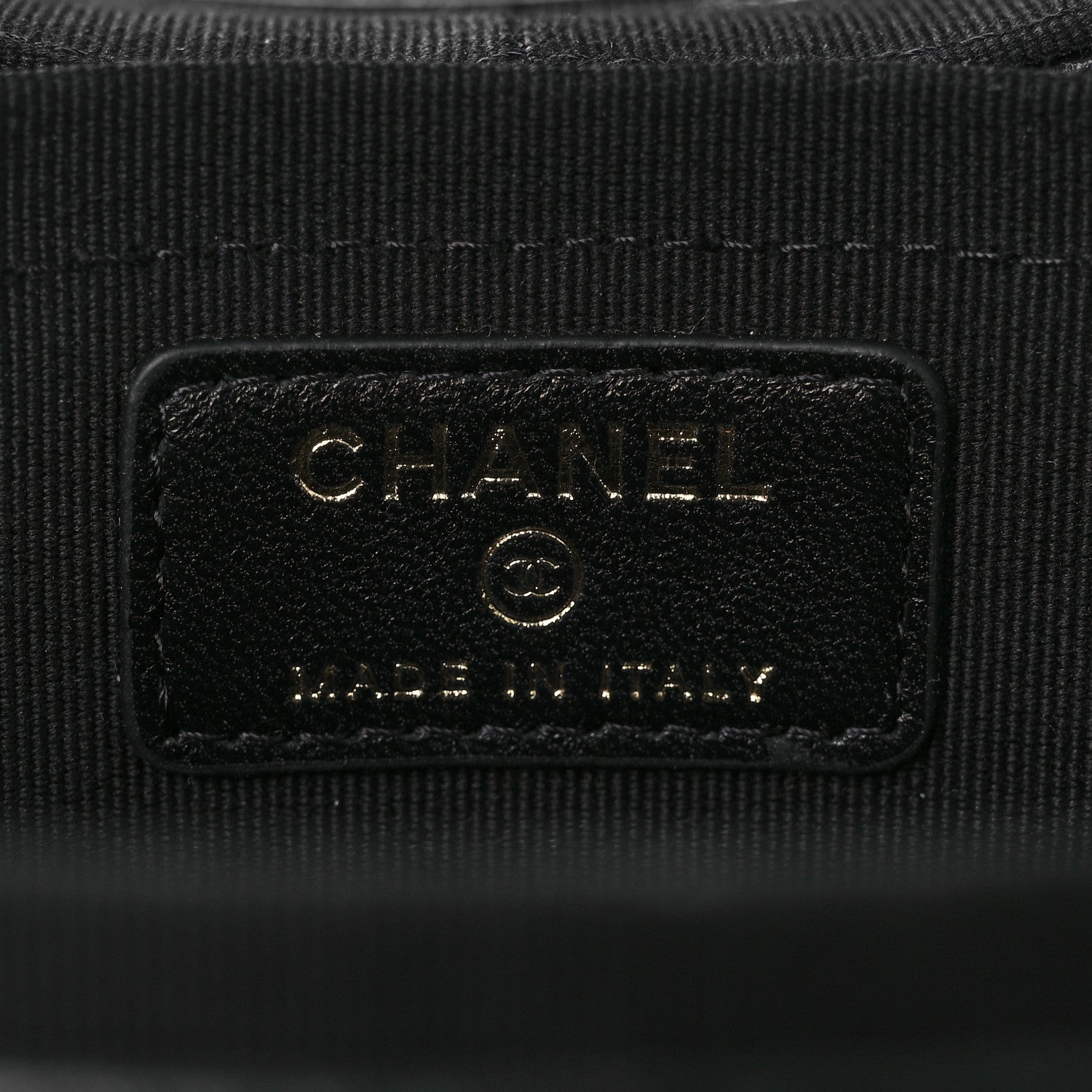 Chanel Lambskin Quilted Round Vanity Case With Chain Black 6 of 12